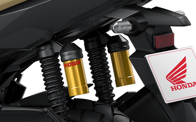 โช้คหลังคู่แบบ Twin Subtank เอกลักษณ์ SUV Bike ของ Honda ADV 160 2026 ลุยได้ทุกเส้นทาง