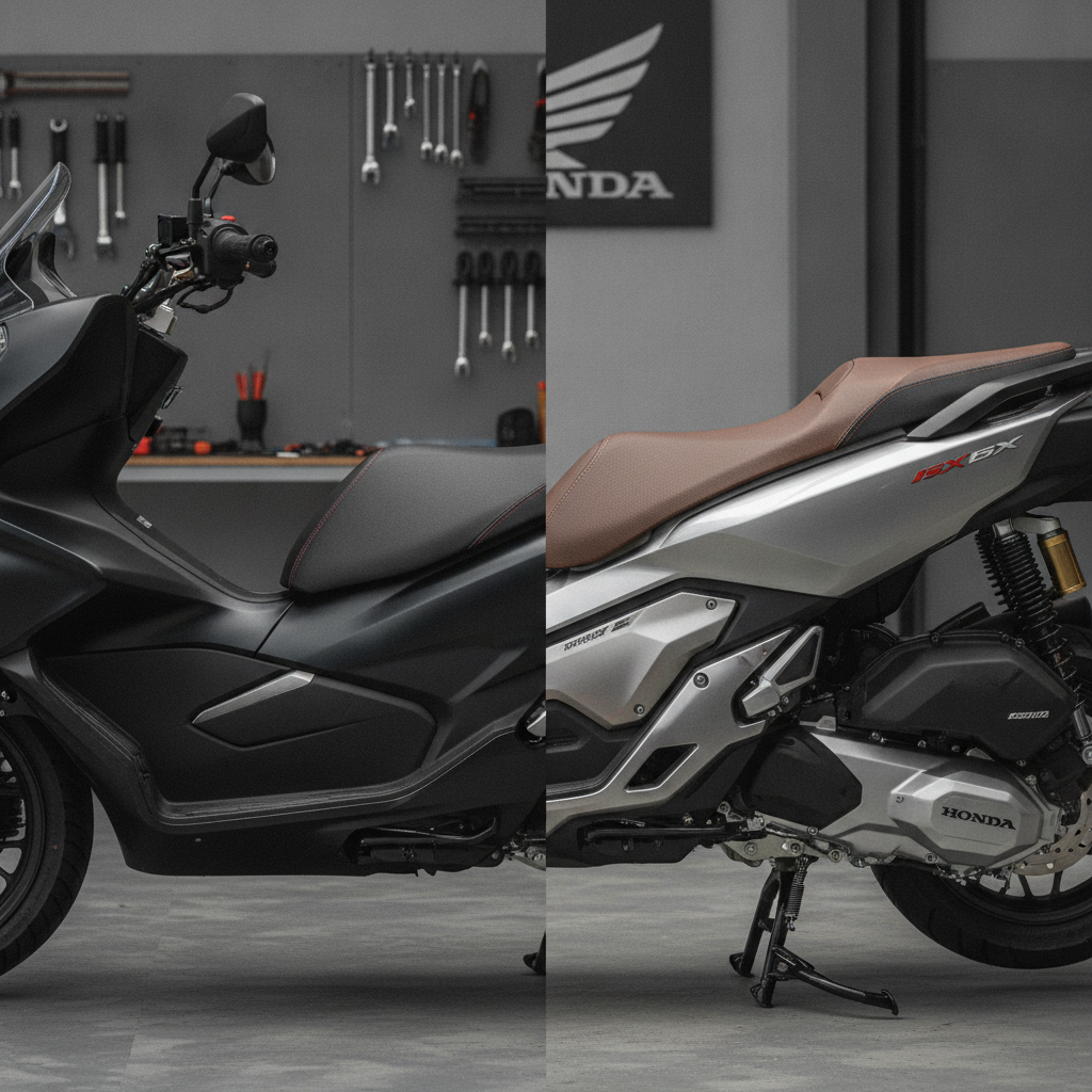 เปรียบเทียบความสูงเบาะและตำแหน่งนั่งระหว่าง PCX 160 และ ADV 160