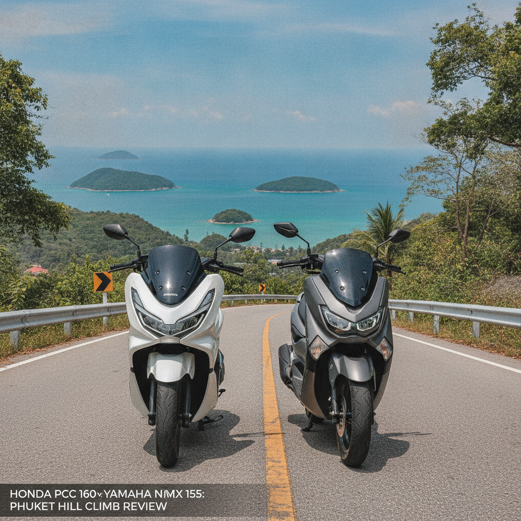 เปรียบเทียบ PCX 160 กับ NMAX 155 ขี่ภูเก็ตฝนและเนินเขาแบบไหนดีกว่า