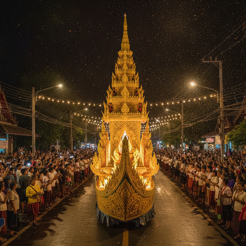 วันเข้าพรรษา อาสาฬหบูชา แห่เทียนพรรษาอุบลราชธานี